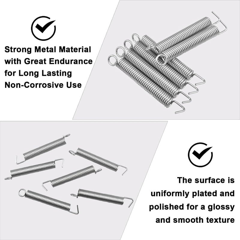 MARRTEUM 6 Pcs Electric Guitar Tremolo Bridge Springs, Noiseless Metal Guitar Bridge Instruments Accessories Replacement Parts for FR Fender Strat ST Stratocaster (Silver) - Image 4